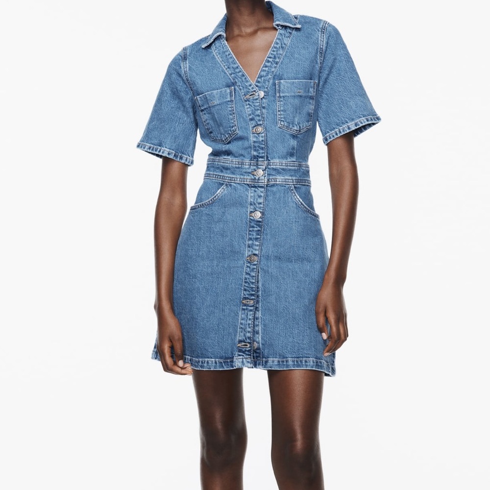 Zara Denim Mini Dress - Size L
